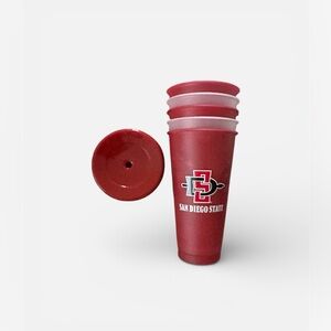 🆕 Starbucks San Diego State Reusable Cold Cups Canpus Collection
